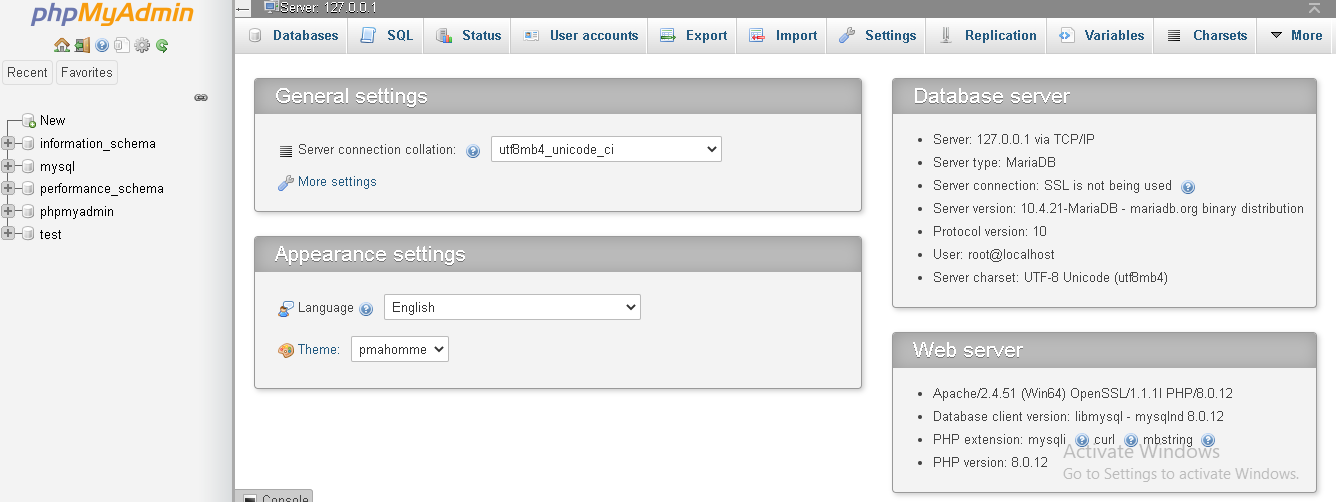 Set up and work with MySQL on Windows with XAMPP