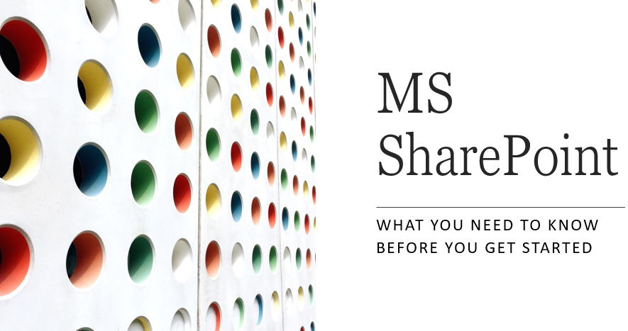 Microsoft SharePoint - Before Start