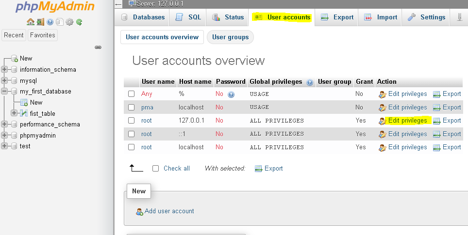 Set up and work with MySQL on Windows with XAMPP
