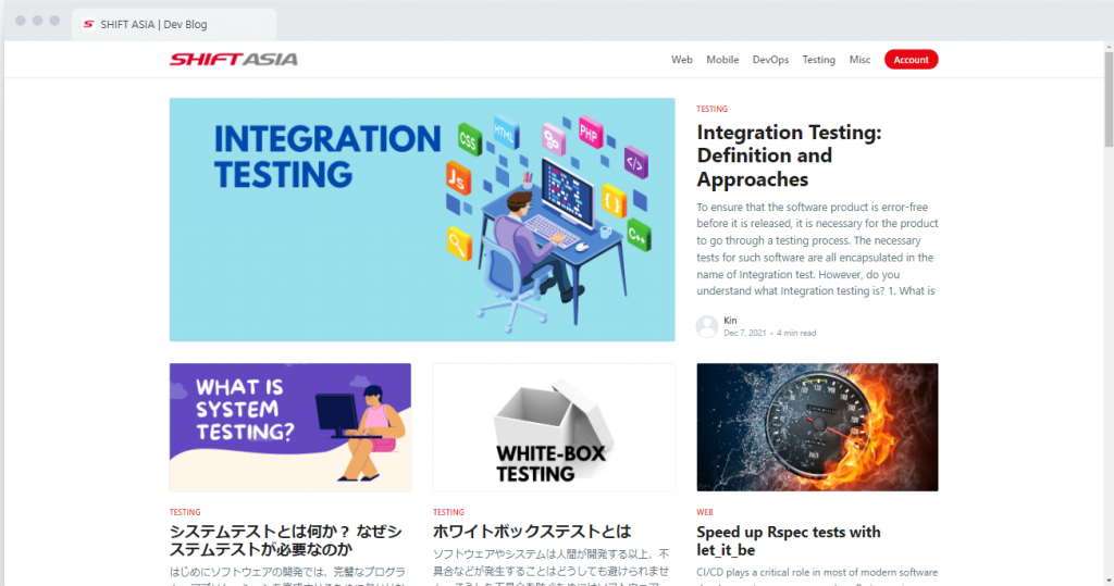 SHIFT ASIA start a Tech Blog “SHIFT ASIA Dev Blog”